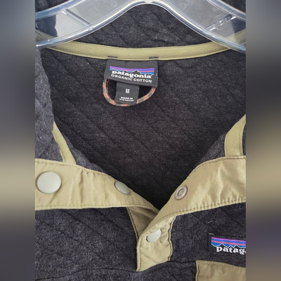 PATAGONIA Cotton Quilt Snap T Pullover Sweatshirt - Navy Blue - Women’s Medium - Picture 3 of 8